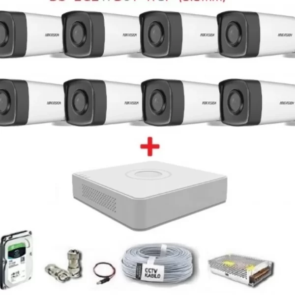 Hikvision 8 Kameralı Güvenlik Kamera Hazır Set
