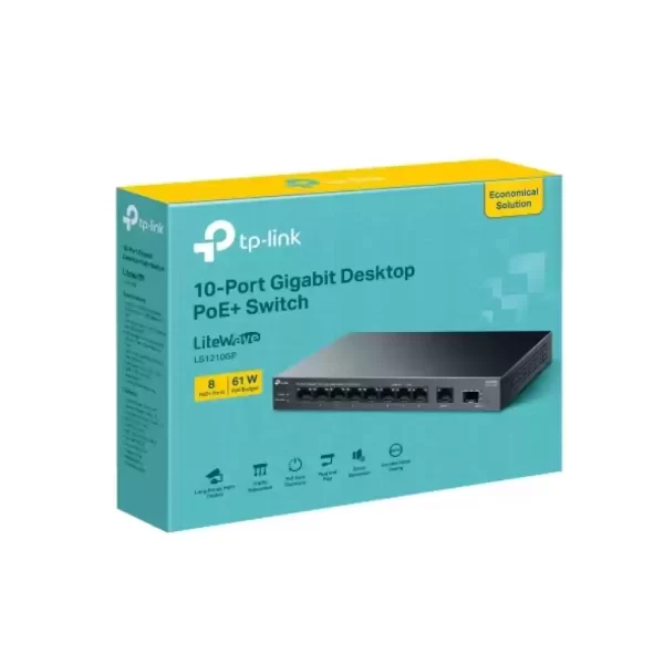 tp link ls1210gp 10 port gigabit desktop switch with 8poe 180395175 sw590sh590
