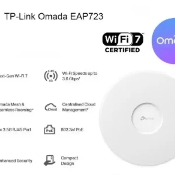 tp link omada eap723 be3600 tavan tipi uc bantli wi fi 7 access point 188025537 sw418sh292