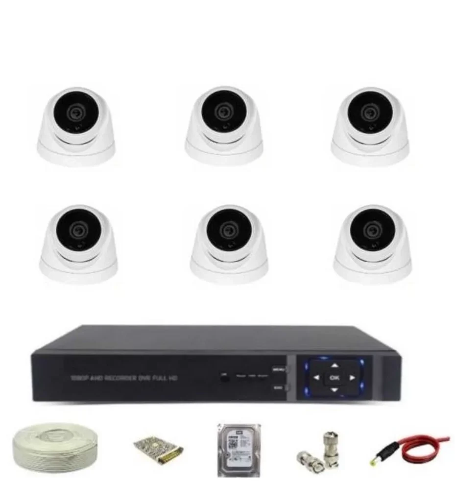 6 Kameralı Dome 2 MP IP Kamera Sistemi: Kurumsal Güvenlik Çözümü 1 6 Kameralı Dome 2 MP IP Kamera Sistemi