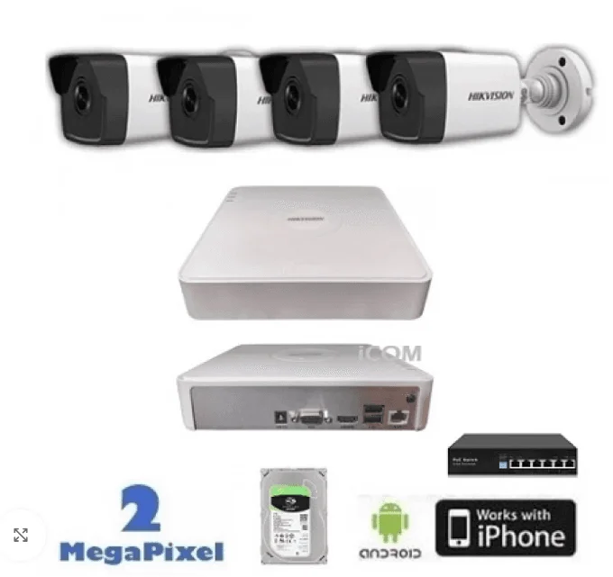 Hikvision 4 Kameralı IP Poe Nvr Set: Dijital Güvenlik 1 Hikvision 4 Kameralı IP Poe Nvr Set