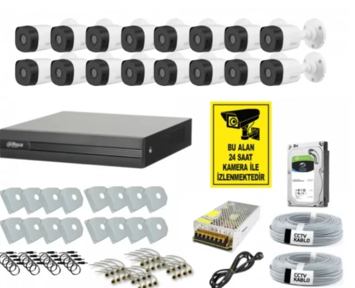 Dahua 16 Kameralı 2MP Full AHD Kamera Seti İncelemesi 1 Dahua 16 Kameralı 2MP Full AHD Kamera Setİ
