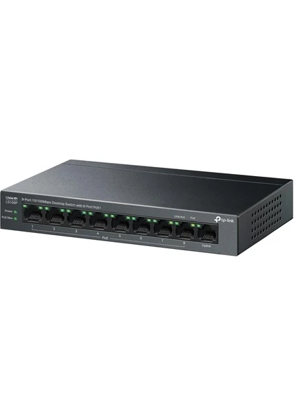 Tp link LS109P 8 Port PoE ile 9 Port 10 100Mbps Masaustu Switch.webp
